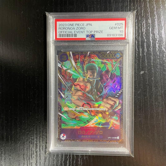 PSA 10 Roronoa Zoro OP01-025 Flagship Battle Promo Japanese ONE PIECE Card1