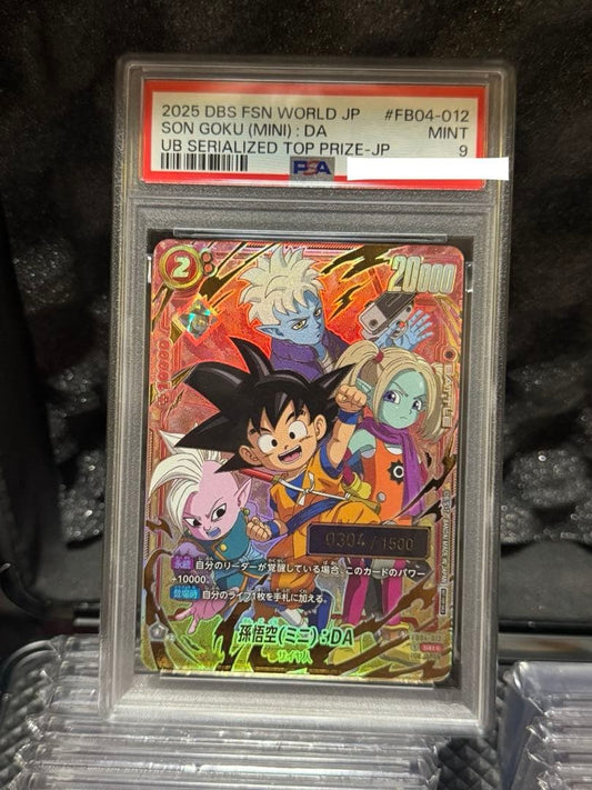 PSA9 Son Goku Mini DA SR FB04-012 Serial Japanese Dragon Ball Fusion World1