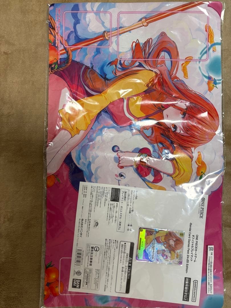 One Piece Official Playmat & Promo set Nami & Zeus Card Fest. 2425 Japanese New4