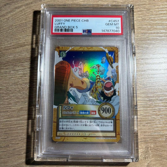 PSA 10 Luffy Gum-Gum Bazooka C457 Holo 2001 One Piece CHB Carddass Japanese1