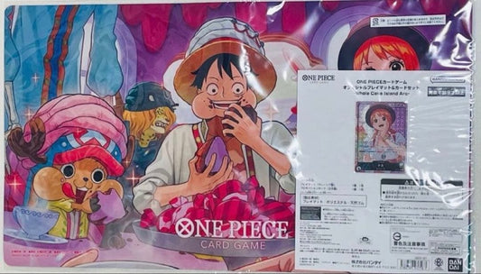 ONE PIECE Card Game Official Playmat Whole Cake Island Arc w/ Promo Card Nami1