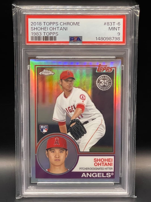 PSA 9 Shohei Ohtani 2018 Topps Chrome 1983 RC #83T-6 Rookie Baseball Card1