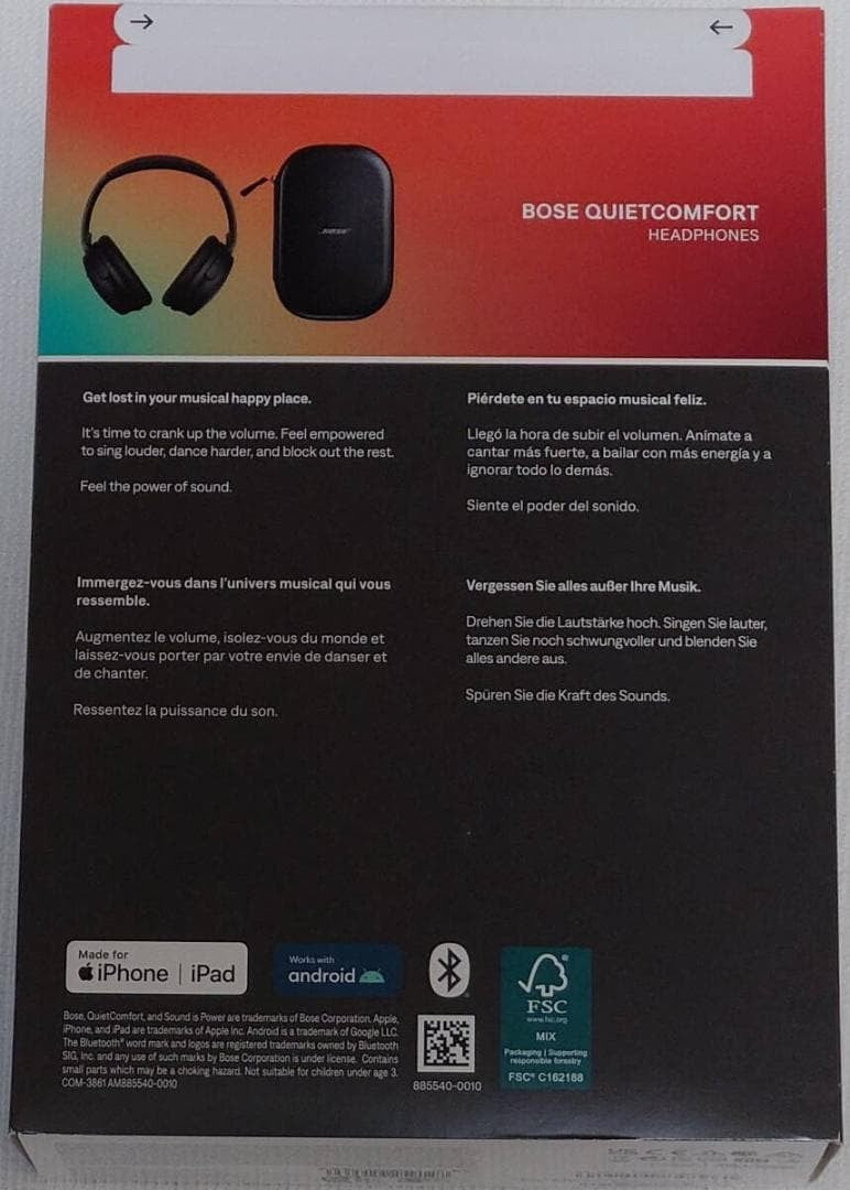 Bose QuietComfort Wireless Headphones Noise Cancelling NEW2