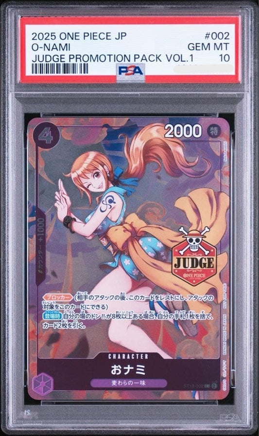 PSA 10 Nami O-Nami ST18-002 Judge Promotion Pack Vol.1 Japanese One Piece Card1