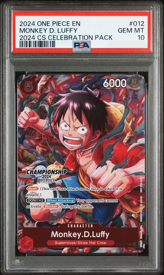 PSA 10 Monkey D Luffy ST01-012 Championship 2024 ONE PIECE Celebration English1