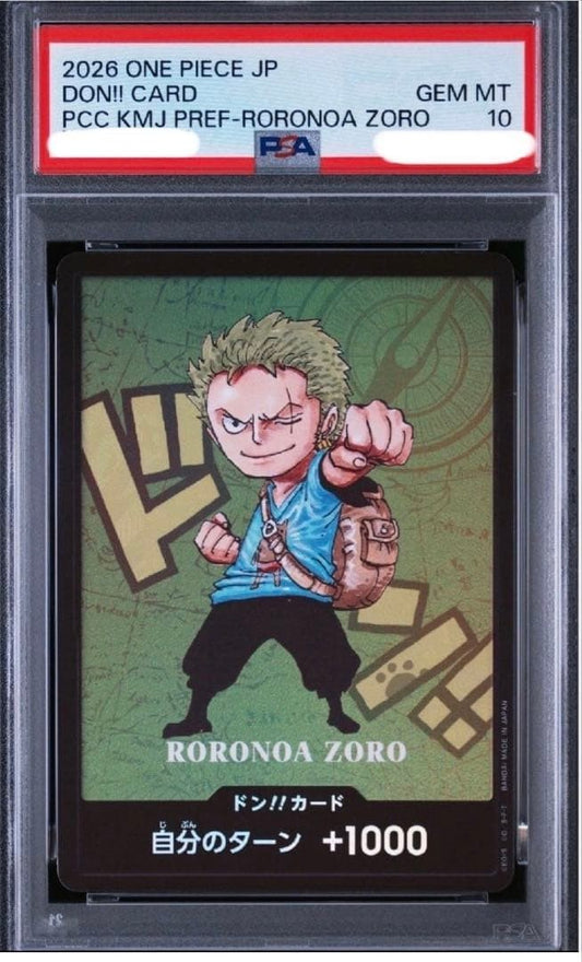 PSA 10 Roronoa Zoro Don!! Card Promo Kumamoto ONE PIECE Card Game Japanese1