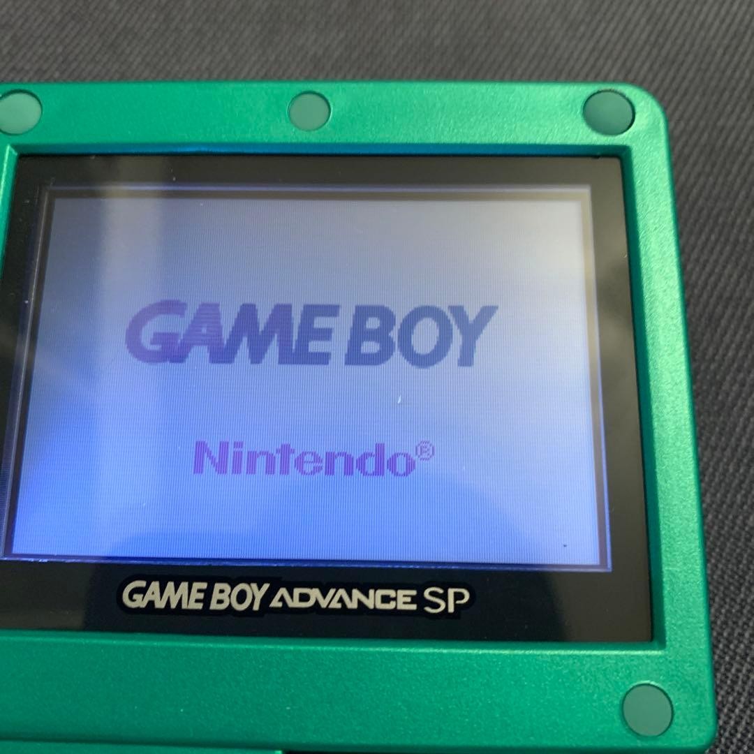 Nintendo Game Boy Advance SP Shell Replaced Rayquaza Green Console Body USED5