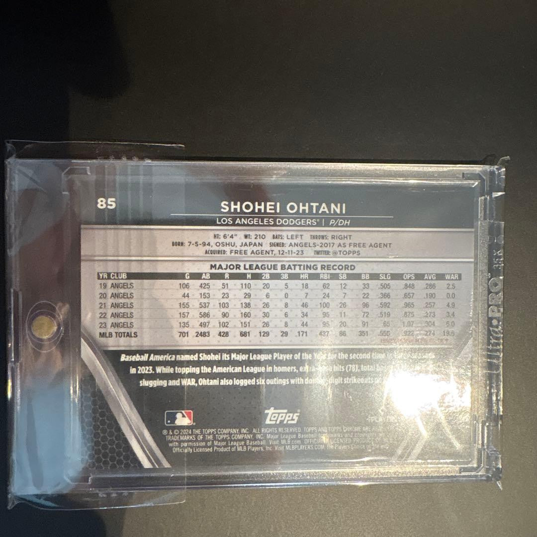Shohei Ohtani 2024 Topps Chrome Black Gold Refractor /50 Jersey # 17 MLB Card7