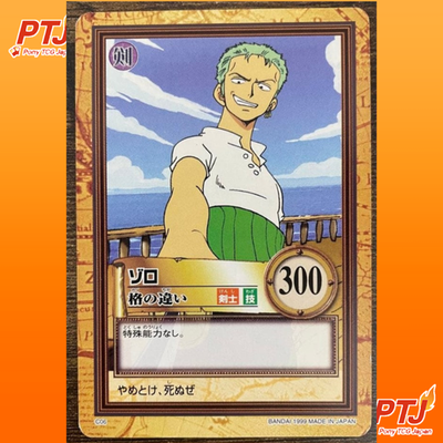 One Piece Roronoa Zoro Carddass Hyper Battle Card C06 1999 Bandai Japan Vintage0