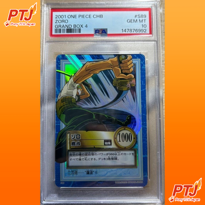 PSA 10 Zoro Takanami Holo S89 2001 One Piece CHB Grand Box 4 Carddass Japanese0