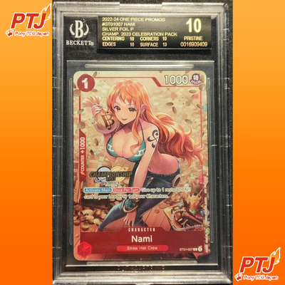 BGS 10 Black Label Nami ST01-007 Promo Silver Foil One Piece Card Championship0