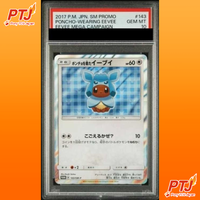 PSA 10 Poncho Wearing Eevee Glaceon 143/SM-P Eevee Mega Campaign Promo Japanese0