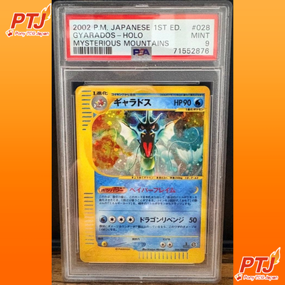 PSA9 Pokemon Japanese Mysterious Mountains Gyarados #028 1st Ed Skyridge 20020