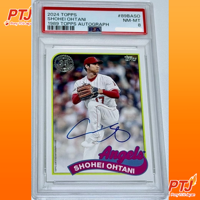 PSA 8 Shohei Ohtani 2024 Topps Update 1989 Topps Autograph On-Card Auto Angels0