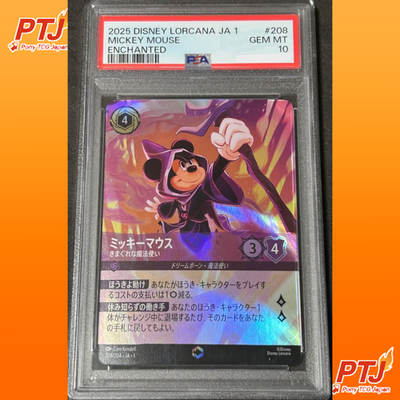 PSA 10 Mickey Mouse Wayward Sorcerer 208/204 JA-1 The First Chapter Lorcana0