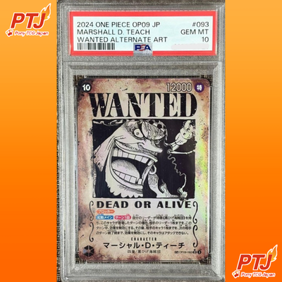 PSA 10 Teach OP09-093 Wanted SR-SPC Emperors in the New World ONE PIECE Japanese0