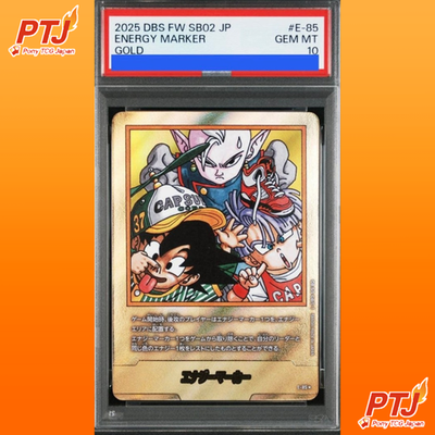PSA10 Gold Energy Marker e-85 DBS Fusion World SB02 Dragon Ball Japanese GEM MIN0