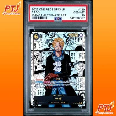 PSA10 Sabo OP13-120 Manga Alt Art Carrying on His Will ONE PIECE Card Japanese.0