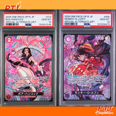 PSA 10 2026 One Piece OP15 Boa Hancock Luffy SP Alt Art Set Japanese #014 #0050