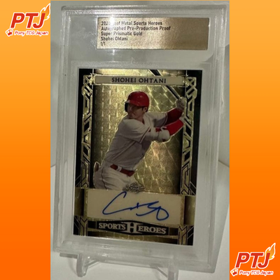 2024 Leaf Metal Sports Heroes Shohei Ohtani Auto Super Prismatic Gold 1/10
