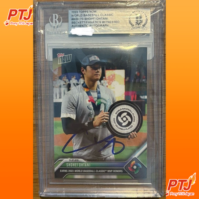 Shohei Ohtani 2023 Topps Now WBC-73 BAS Auto Witnessed MVP Japan0