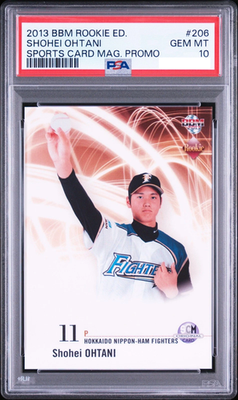 PSA 10 Shohei Ohtani Rookie RC BBM 2013 #206 SCM MAG. Promo Japanese Baseball1