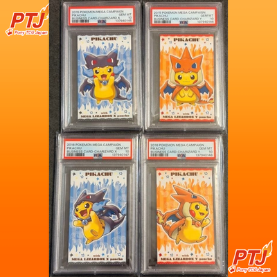 PSA 10 Pokemon 2015 JPN Pikachu Mega Charizard X Y Poncho Card SEQ Set of 40