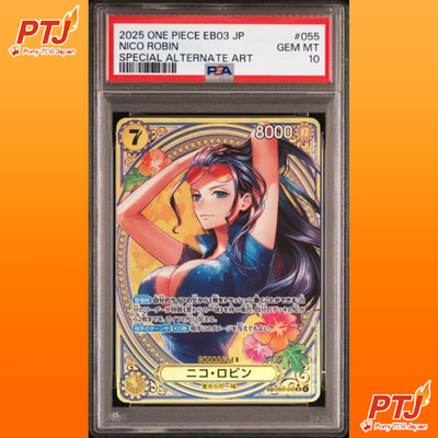 PSA 10 Nico Robin EB03-055 Special Alternate Art One Piece Heroines 2025 GEM MT0