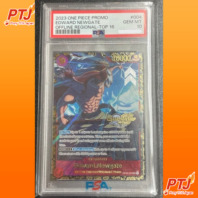 One Piece Edward Newgate PSA 10 Promo 004 Offline Regional Top 16 English0