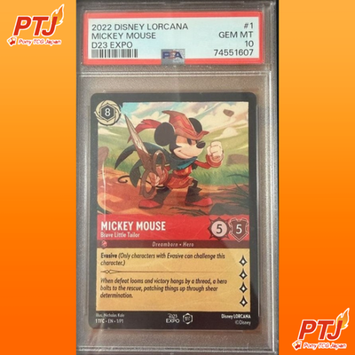 PSA 10 Mickey Mouse Brave Little Tailor D23 Expo 2022 Disney Lorcana Promo0