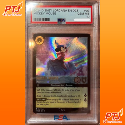PSA 10 Mickey Mouse Sorcerer D23 Expo Promo Disney Lorcana TCG English Card0