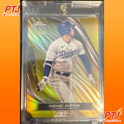 Shohei Ohtani 2024 Topps Chrome Black Gold Refractor /50 Jersey # 17 MLB Card0