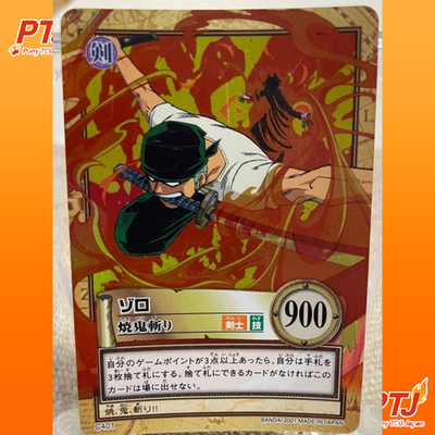 Roronoa Zoro 2001 C401 One Piece Carddass Hyper Battle Japanese Vintage Bandai0
