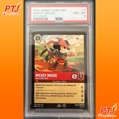 PSA 8 Mickey Mouse Brave Little Tailor D23 EXPO 2022 Promo Lorcana Card NM0
