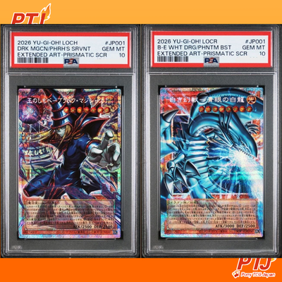 PSA10 Blue-Eyes White Dragon & Dark Magician LOCR-JP001 Prismatic Japan Ver. Set0