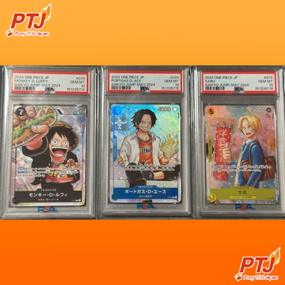 PSA10 Strongest Three Brothers One Piece Promo P-073 P-074 P-075 Sequential Set0