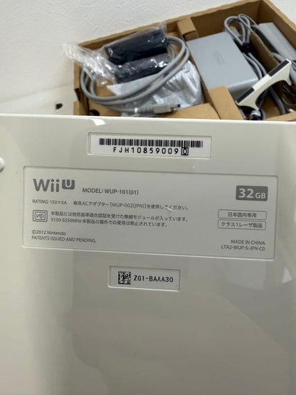 Nintendo Wii U Premium Set White 32GB Console GamePad Tested Working Japan4