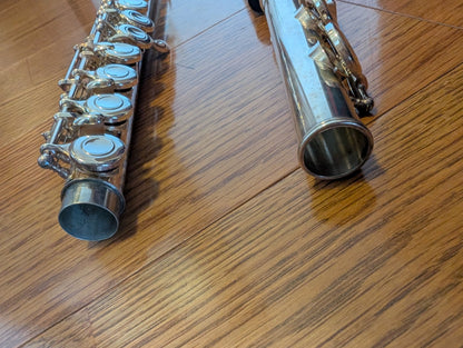 YAMAHA YFL 211-S CONCERT FLUTE Silver Plating with Hard Case USED17