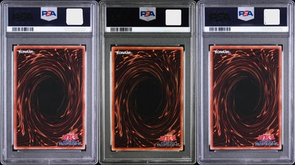 PSA 10 Egyptian Gods Slifer Obelisk Ra Yu-Gi-Oh! SUMI-E Black 3 card Set SEQ1