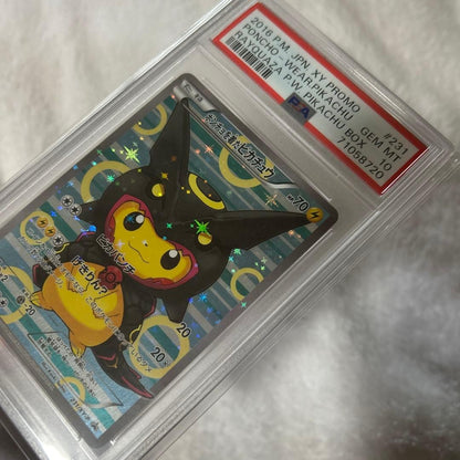 PSA10 Poncho Wearing Pikachu Black Rayquaza 2016 Pokemon XY Promo #2319