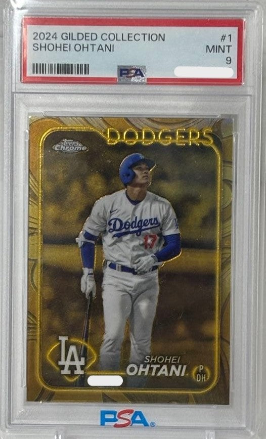 PSA 9 2024 Topps Chrome Gilded Collection Shohei Ohtani Gold /99 Dodgers1