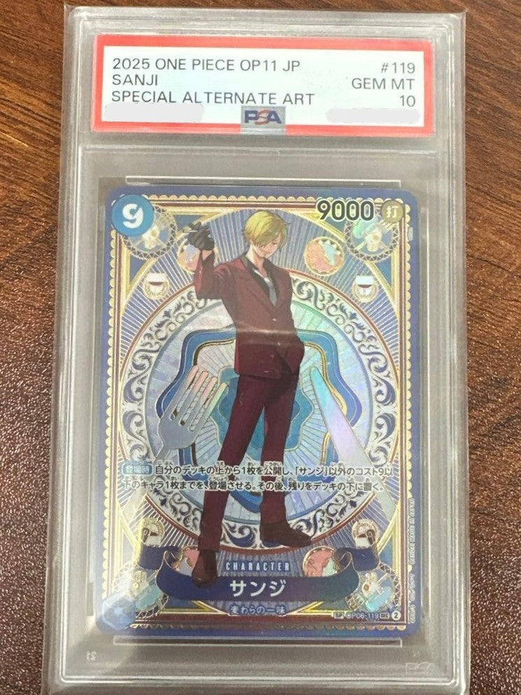 PSA 10 Sanji SEC OP06119 SP Parallel A Fist of Divine Speed ONE PIECE0