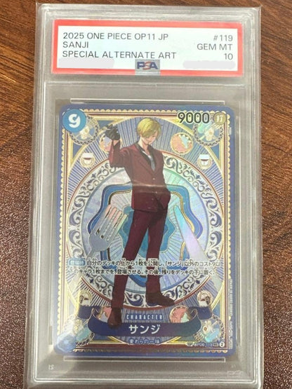 PSA 10 Sanji SEC OP06119 SP Parallel A Fist of Divine Speed ONE PIECE0