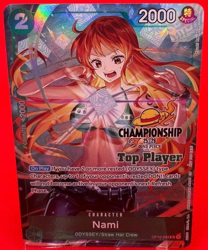 One Piece Card 2025 Nami Championship 25-26 Top Player Promo OP10-033 English1