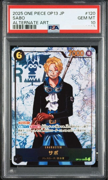 PSA 10 Luffy Ace Sabo SEC OP13118 OP13119 OP13120 Brothers ONE PIECE Card SET2