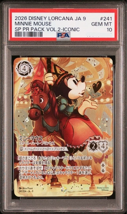 PSA 10 Minnie Mouse Iconic Sweet Heart Princess #241 Disney Lorcana TCG GEM MT1