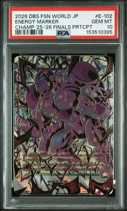 PSA 10 Dragon Ball Super Fusion World JP Finals Energy Marker E-101 E-102 E-1036