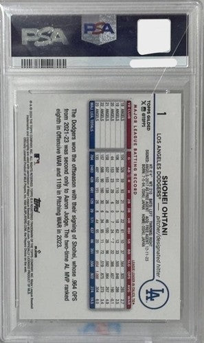 PSA 9 2024 Topps Chrome Gilded Collection Shohei Ohtani Gold /99 Dodgers2