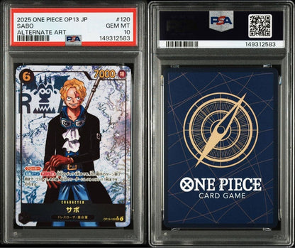 PSA10 Sabo OP13-120 SEC Alternate Art 2025 ONE PIECE Card Japanese GEM MINT3