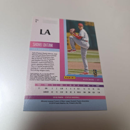 Shohei Ohtani 2018 Panini Status Rookie RC /99 Numbered MLB Baseball Card SP8